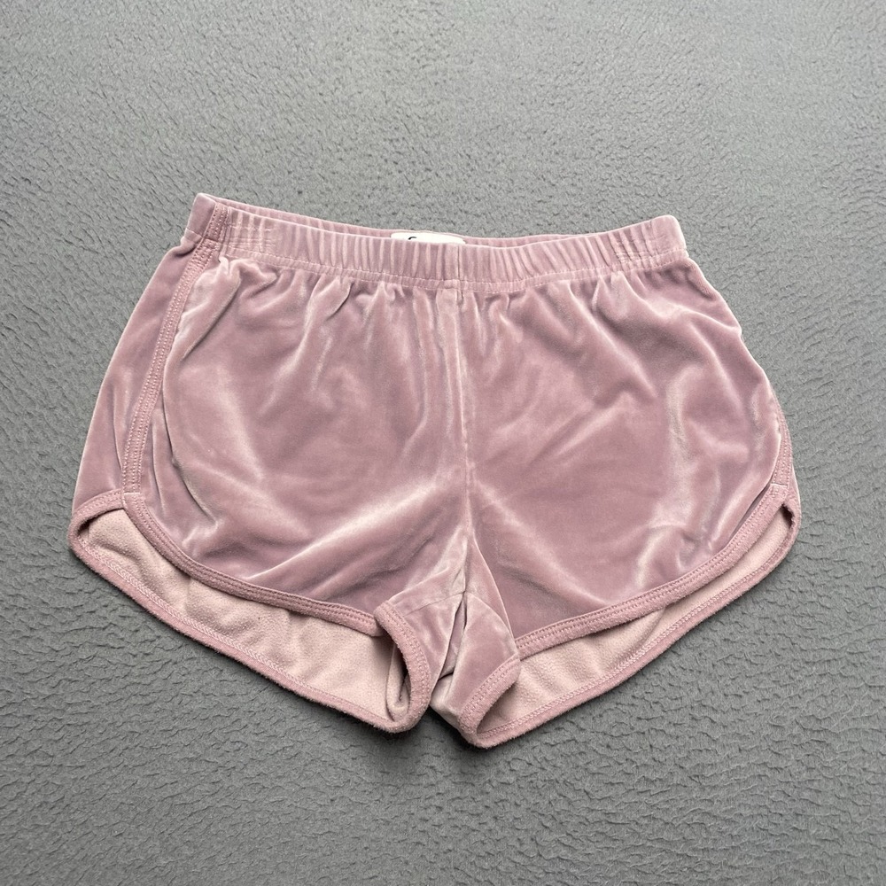 Hollister Shorts Juniors XS Pink Velour Sweat Elastic Waist Gym 2.5 In